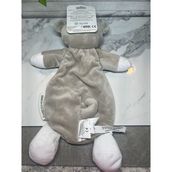 Blankets And Beyond Monkey Security Lovey Plush Gray tan white flat body toy 13" - Picture 3 of 3